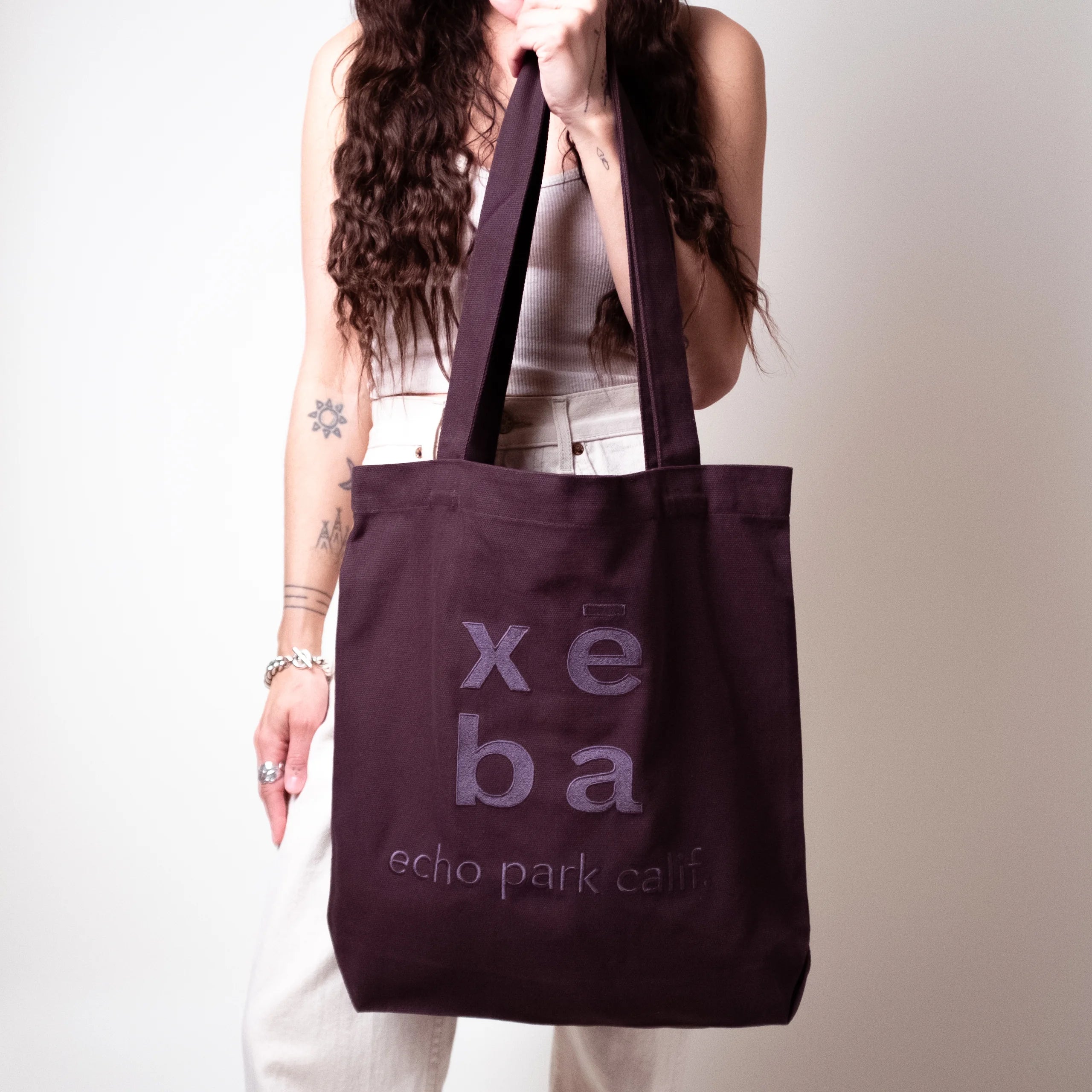 XēBA Embroidered Canvas Tote