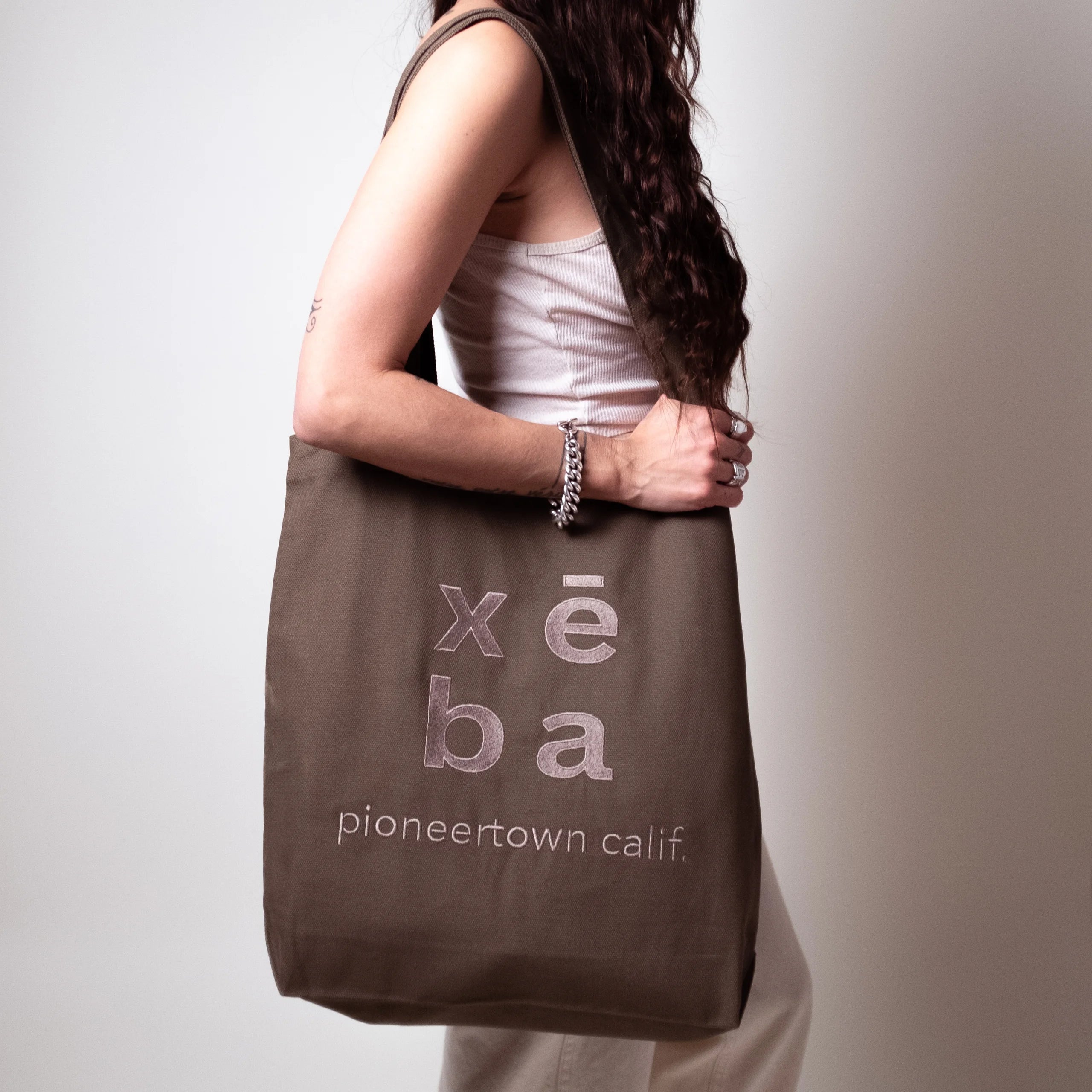 XēBA Embroidered Canvas Tote